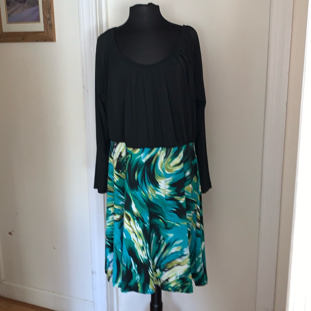 Black Green Blue Aa Studio Aa Dress